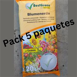 Pack 5 Paquetes Turba 20 L