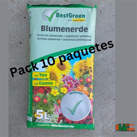 Pack 10 Paquetes Turba 5 L